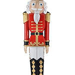 Haute Decor 37 Inch Tall Christmas Nutcracker (Silver, Gold) - Large Christmas Nutcracker for Front Porch or Interior Holiday Decor