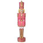 Haute Decor 37 Inch Tall Christmas Nutcracker (Silver, Gold) - Large Christmas Nutcracker for Front Porch or Interior Holiday Decor